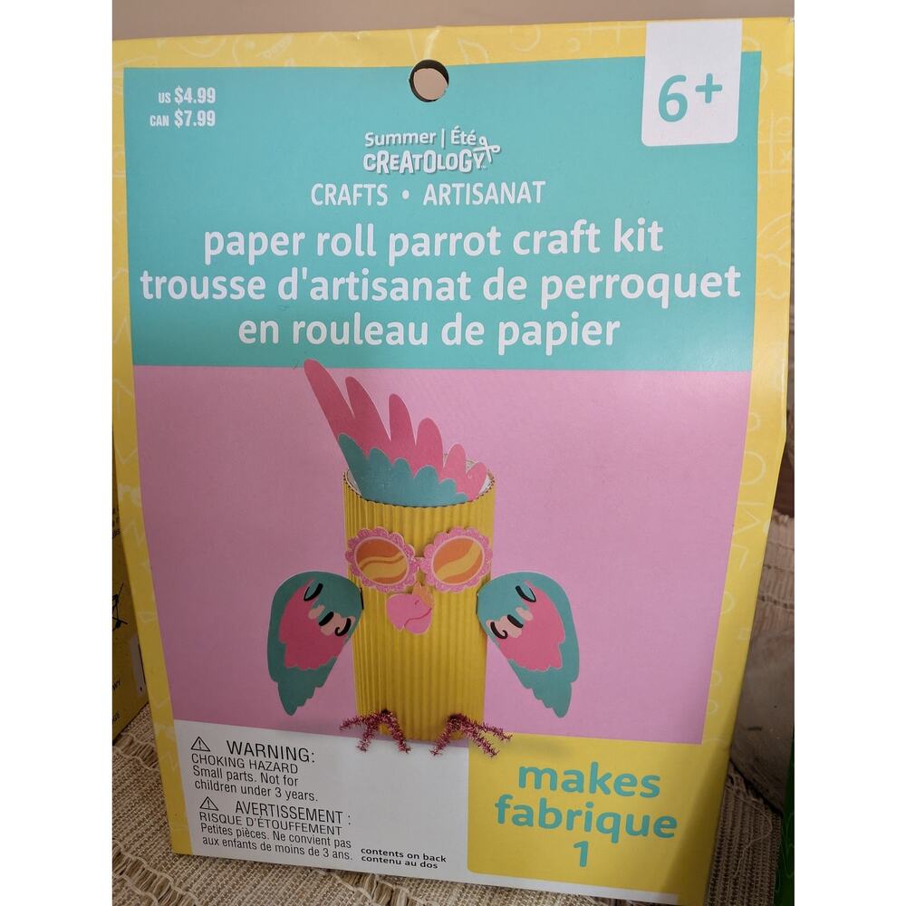 2 pack Creatology Cloud Windchime & Paper Roll Parrot Craft Kits 2 PACK